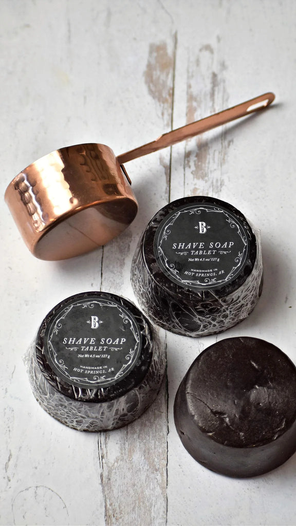 Tobacco & Rum Shave Soap is scented like a fresh tobacco field with a spicy hint of black pepper and distinctive bay rum.