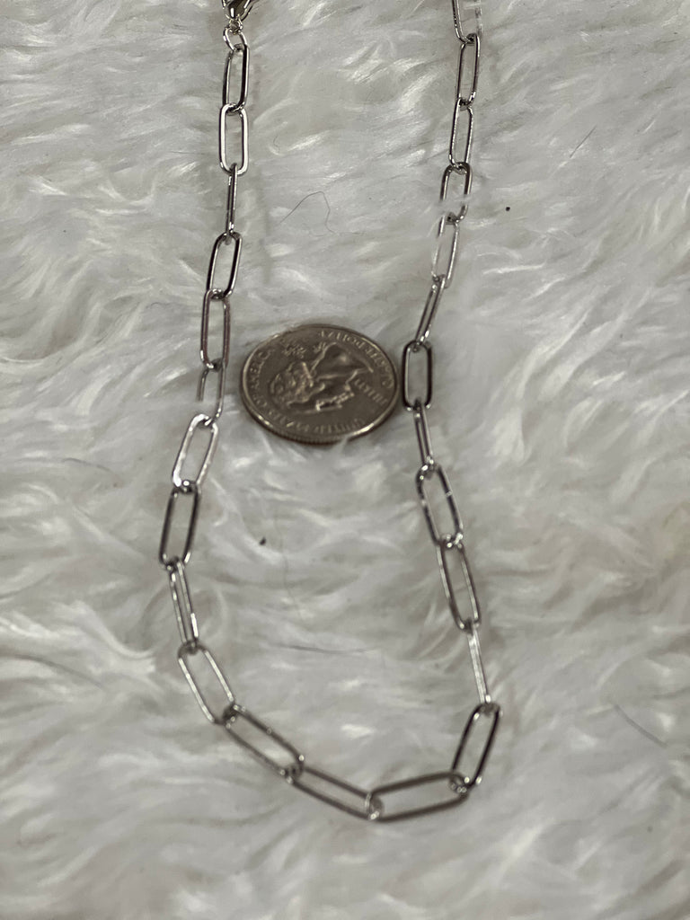 paper clip chocker necklace (compared with a quarter) 